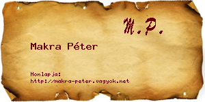 Makra Péter névjegykártya